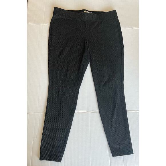 Old Navy Cotton Blend Black Small Polkadot Skinny Leg  Stretchy Career Pants XL - Picture 1 of 7